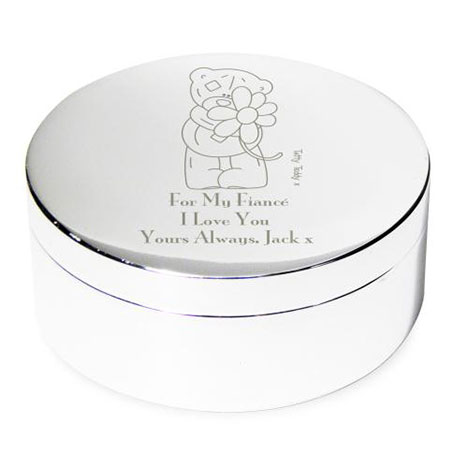 Personalised Me to You Bear Flower Round Trinket Box Extra Image 1